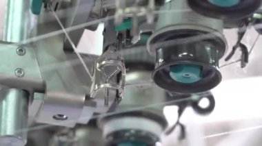 Tekstil endüstrisi. Çevirme Makinesi 'ni kapatın. İplik İplikleri