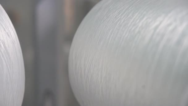 Industria Textil Cerrar Carretes Hilo — Vídeos de Stock