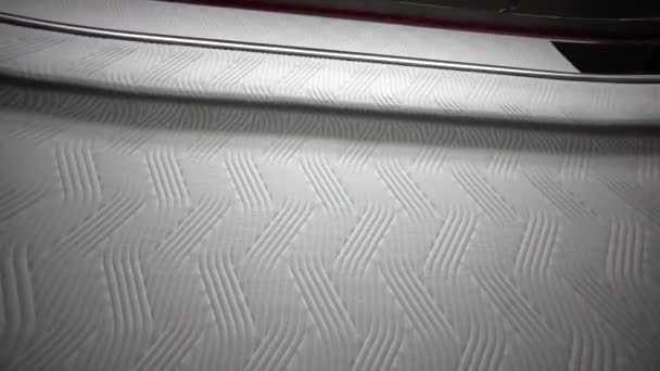 Фабрика Текстилю Текстура Білої Тканини — стокове відео