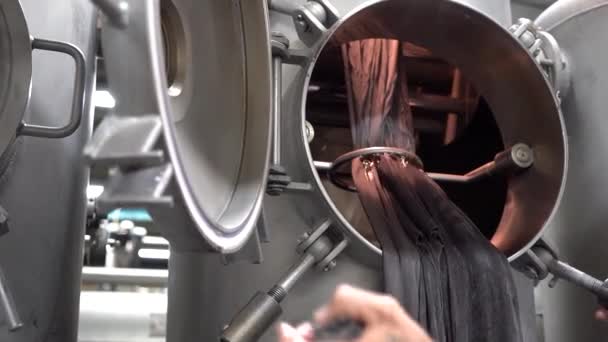 繊維工場だ 産業用洗濯機 — ストック動画