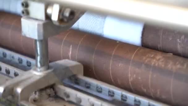 Εργοστάσιο Υφασμάτων Ραπτομηχανή — Αρχείο Βίντεο