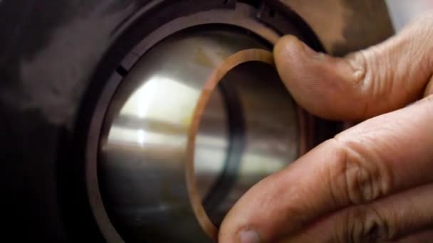 Fremstilling Metaldele Hydraulisk Cylinder – Stock-video