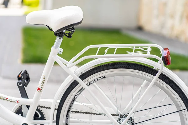 Bike seat, Bicycle woman saddle on street background