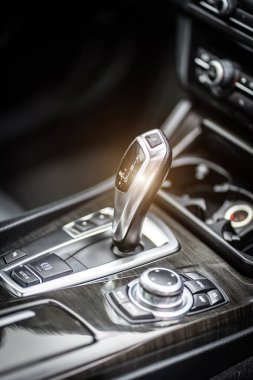 Control panel dashboard car fragment Automatic transmission gear shift in car