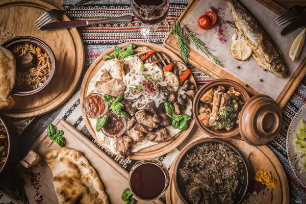 Arabic Cuisine: Middle Eastern traditional lunch. It's also Ramadan 