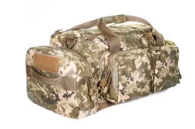 İçinde beyaz arka planda dergiler olan bir çanta. Tüp şarjörlü şarjörlü ateşli silah çantası. Tabanca cüzdanı.