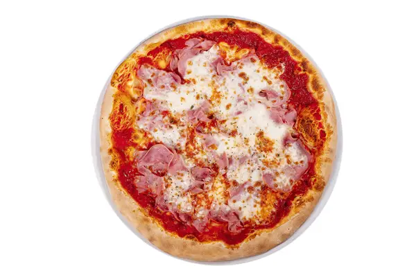 Pizza Prosciutto Jambon Parme Sur Fond Bois Foncé Vue Dessus Image En Vente