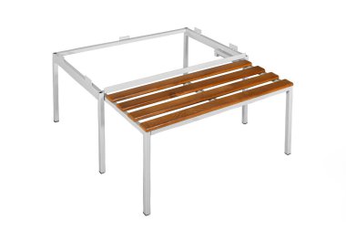 White lockers for locker room. Change room metal box grey