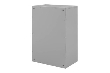 Posta kutuları dairede. Dairesinde kilitlenebilir merkezi olan metal posta kutusu. Posta kutusu beyaz arkaplan izole