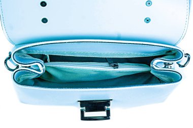 Poşet debriyaj debriyajı moda cazibesi klasik retro beyaz deri üzerinde izole
