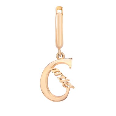 Sarı Altın Elmas Küpeler Beyaz Arkaplanda İzole Edildi