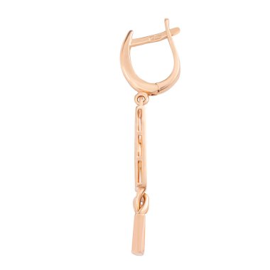 Sarı Altın Elmas Küpeler Beyaz Arkaplanda İzole Edildi