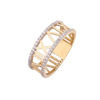 Mücevher alyansı altın. Nişan yüzüğü izole edilmiş beyaz arkaplan