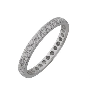 Mücevher alyansı, beyaz altın. Nişan gümüş beyaz altın yüzük izole edilmiş beyaz arkaplan