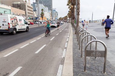 TEL AVIV, ISRAEL - CIRCA MAYIS 2018: İsrail 'deki Tel Aviv' in güzel manzarası Mayıs 2018 civarında Tel Aviv 'de.