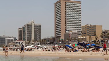 TEL AVIV, ISRAEL - CIRCA MAYIS 2018: İsrail 'deki Tel Aviv' in güzel manzarası Mayıs 2018 civarında Tel Aviv 'de.