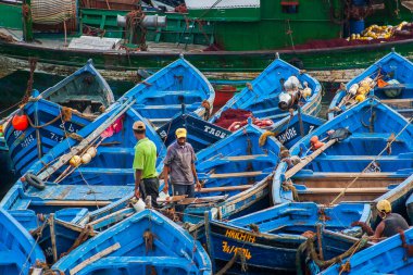 ESSAOUIRA, MOROCCO - CIRCA EPTEMBER 2014: Essaouira Limanı Eylül 2014 Essaouira.