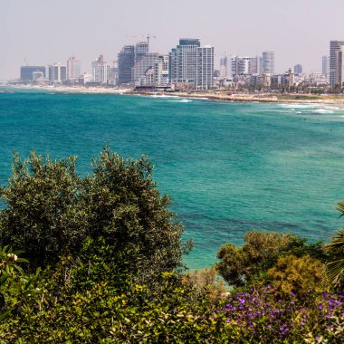 TEL AVIV, ISRAEL - CIRCA MAYIS 2018: İsrail 'deki Tel Aviv' in güzel manzarası Mayıs 2018 civarında Tel Aviv 'de.