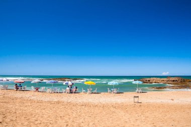 OUALIDIA, MOROCCO - CIRCA EPTEMBER 2014: Oualidia 'nın Eylül 2014' te Oualidia 'da görülmesi.