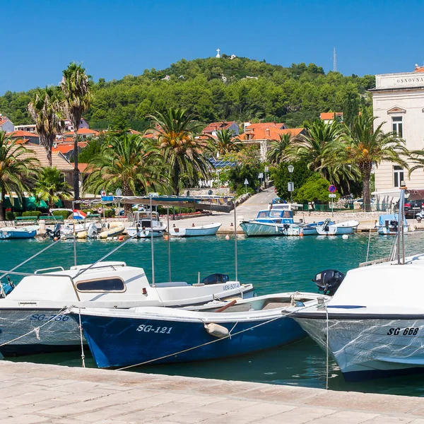 stock image view of Stari Grad, a small town situated on the Croatian island of Hvar circa August 2016 in Stari Grad.