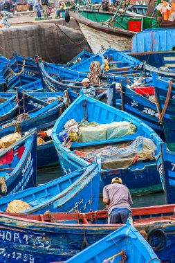 ESSAOUIRA, MOROCCO - CIRCA EPTEMBER 2014: Essaouira Limanı Eylül 2014 Essaouira.