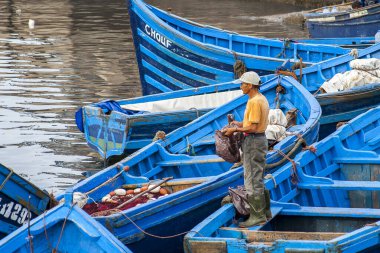 ESSAOUIRA, MOROCCO - CIRCA EPTEMBER 2014: Essaouira Limanı Eylül 2014 Essaouira.
