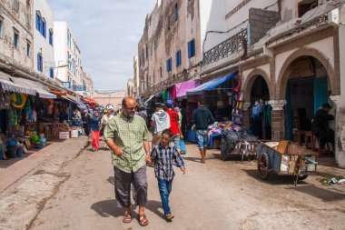ESSAOUIRA, MOROCCO - CIRCA EPTEMBER 2014: Essaouira kasabası, Eylül 2014, Essaouira.