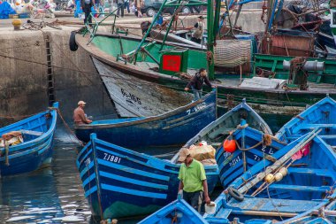 ESSAOUIRA, MOROCCO - CIRCA EPTEMBER 2014: Essaouira Limanı Eylül 2014 Essaouira.