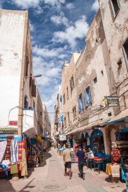 ESSAOUIRA, MOROCCO - CIRCA EPTEMBER 2014: Essaouira kasabası, Eylül 2014, Essaouira.