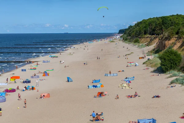 View Beach Trzesacz Poland Circa August 2021 Trzesacz — Zdjęcie stockowe