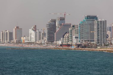 TEL AVIV, ISRAEL - CIRCA MAYIS 2018: İsrail 'deki Tel Aviv' in güzel manzarası Mayıs 2018 civarında Tel Aviv 'de.