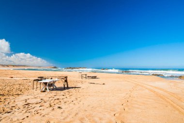 OUALIDIA, MOROCCO - CIRCA EPTEMBER 2014: Oualidia 'nın Eylül 2014' te Oualidia 'da görülmesi.