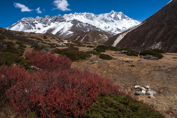 Somare Nepal Circa Oktober 2013 Över Himalaya Lhotse Till Höger — Stockfoto