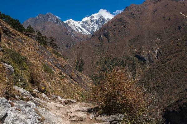 Mong Nepal Circa Octubre 2013 Vista Del Himalaya Camino Phortse —  Fotos de Stock