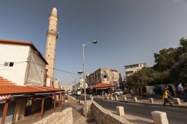 TEL AVIV, ISRAEL - CIRCA MAYIS 2018: İsrail 'deki Tel Aviv Eski Jaffa' nın güzel manzarası Mayıs 2018 civarında Tel Aviv 'de.