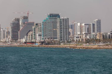 TEL AVIV, ISRAEL - CIRCA MAYIS 2018: İsrail 'deki Tel Aviv' in güzel manzarası Mayıs 2018 civarında Tel Aviv 'de.
