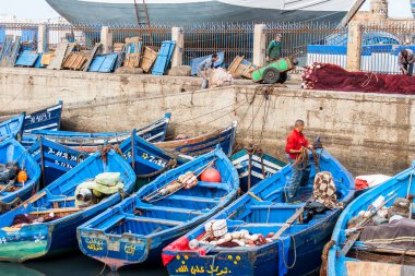 ESSAOUIRA, MOROCCO - CIRCA EPTEMBER 2014: Essaouira Limanı Eylül 2014 Essaouira.