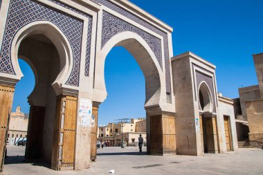 FES, MoroCCO - CRCA EPTESİ 2014: Fe 'deki eski Medine' nin Bab Rcif kapısı