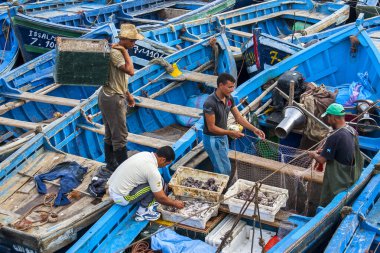 ESSAOUIRA, MOROCCO - CIRCA EPTEMBER 2014: Essaouira Limanı Eylül 2014 Essaouira.