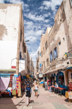ESSAOUIRA, MOROCCO - CIRCA EPTEMBER 2014: Essaouira kasabası, Eylül 2014, Essaouira.