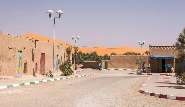 Hassilabied Morocco Circa Wrzesień 2014 Widok Wioskę Hassilabied Koło Merzouga — Zdjęcie stockowe