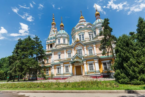 stock image ALMATY, KAZAKHSTAN - CIRCA JUNE 2017: The Ascension Cathedral also known as Zenkov Cathedral a Russian Orthodox cathedral located in Panfilov Park in Almaty circa June 2017 in Almaty.