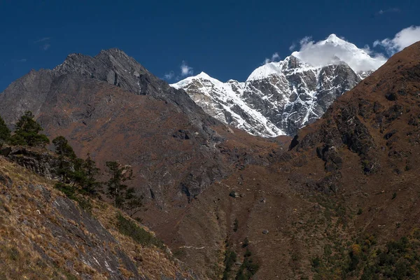 Mong Nepal Circa Octubre 2013 Vista Del Himalaya Camino Phortse —  Fotos de Stock