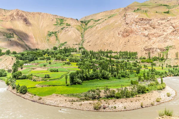 stock image Beautiful view of the Pamir, Afghanistan and Panj River along the Wachan Corridor