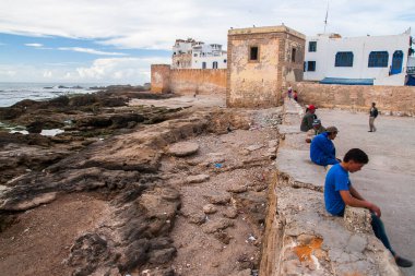 ESSAOUIRA, MOROCCO - CIRCA EPTEMBER 2014: Essaouira kasabası, Eylül 2014, Essaouira.
