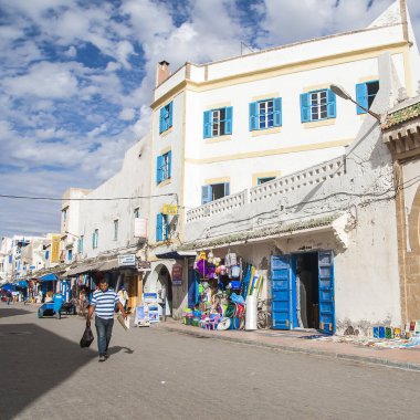ESSAOUIRA, MOROCCO - CIRCA EPTEMBER 2014: Essaouira kasabası, Eylül 2014, Essaouira.