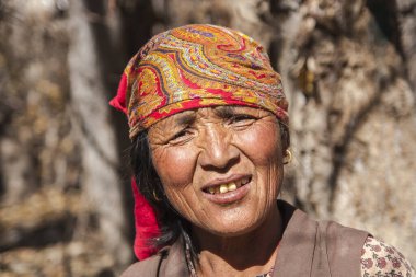 JHONG, NEPAL - CIRCA NOVEMBER 2013: Jhong köyü sakinleri Kasım 2013 dolaylarında Jhong.