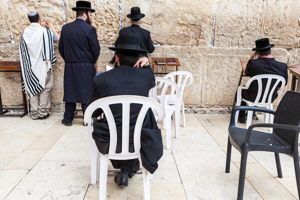 JERUSALEM, ISRAEL - CIRCA MAY 2018: View of the the Western Wall in Jerusalem, Israel circa May 2018 in Jerusalem.