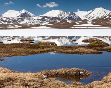 Kırgızistan 'ın Issyk Kul Bölgesinde Barskoon (Arabel) Syrts