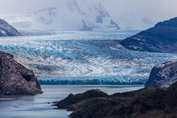 Вид Льодовик Сірий Національному Парку Торрес Дель Пайн Чилі — стокове фото